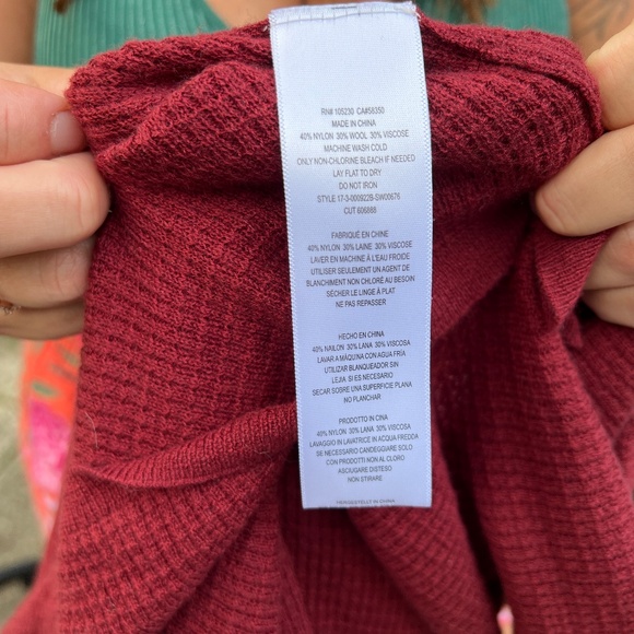 Soft Joie Designer Oversize Cowlneck Sweater, Rich Rust Red - Picture 5 of 5